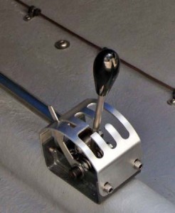 A picture of the Blackjack gearlever with its nicely machined gate.