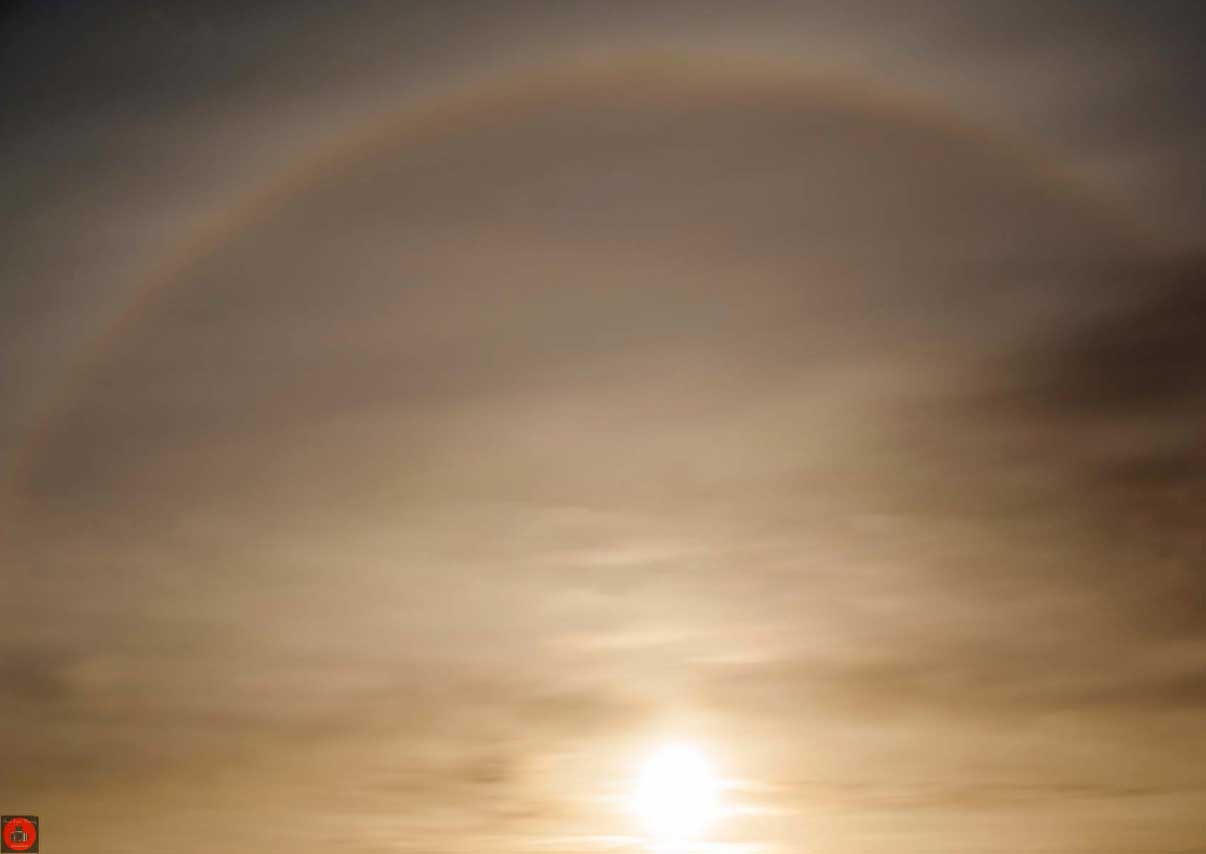 Picture of a beautiful moonbow, taken in the late evening on the Isle of Man