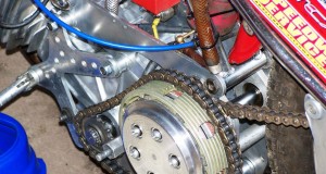 Close up of the clutch basket of a bike