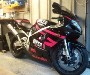 Gail's bike with BIKER FM graphics